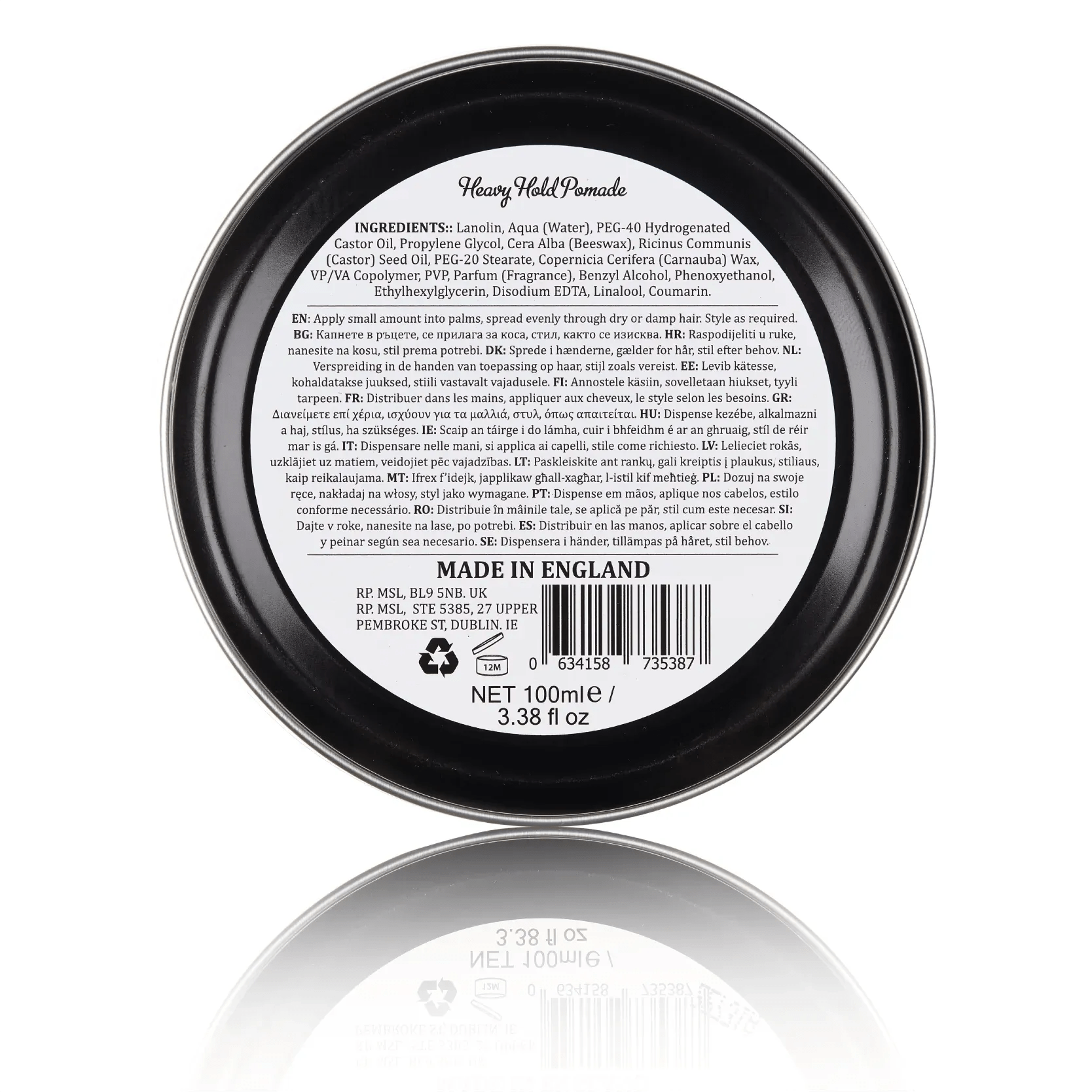 Dapper Dan Heavy Hold Pomade - Lockhart's Authentic Grooming Company, LLC