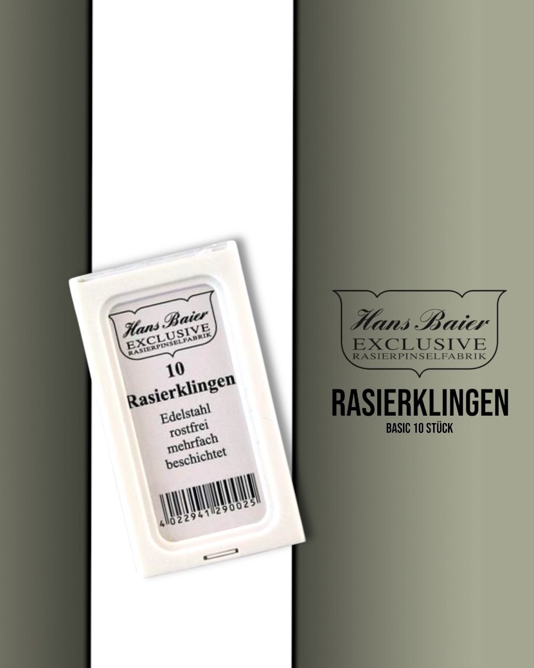 Hans Baier Rasierklingen Basic 10 Stück - Lockhart's Authentic Grooming Company, LLC