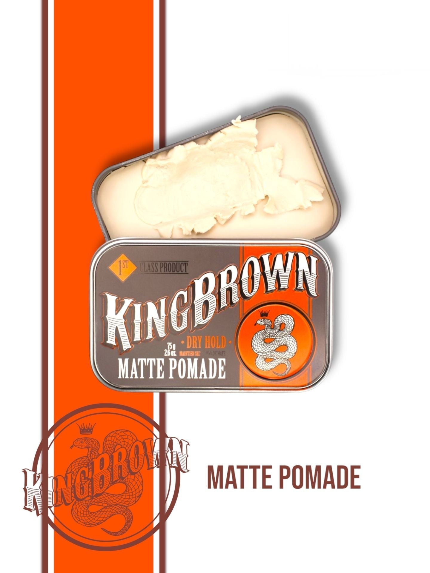 King Brown Matte Pomade - Lockhart's Authentic Grooming Company, LLC