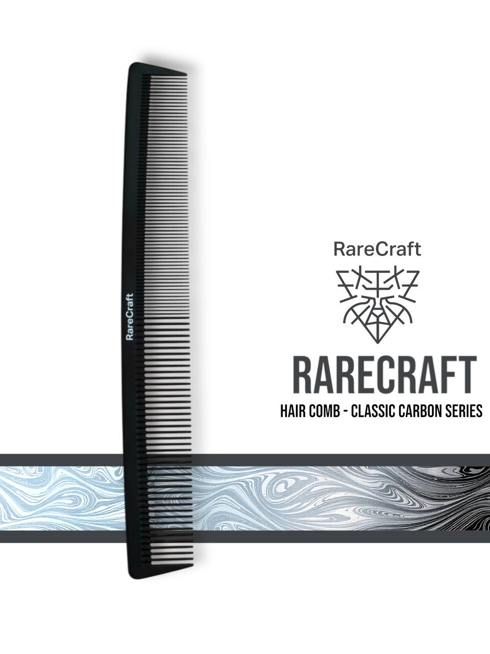 RareCraft Hair Comb - Classic Carbon Series - Lockhart's Authentic Grooming Company, LLC