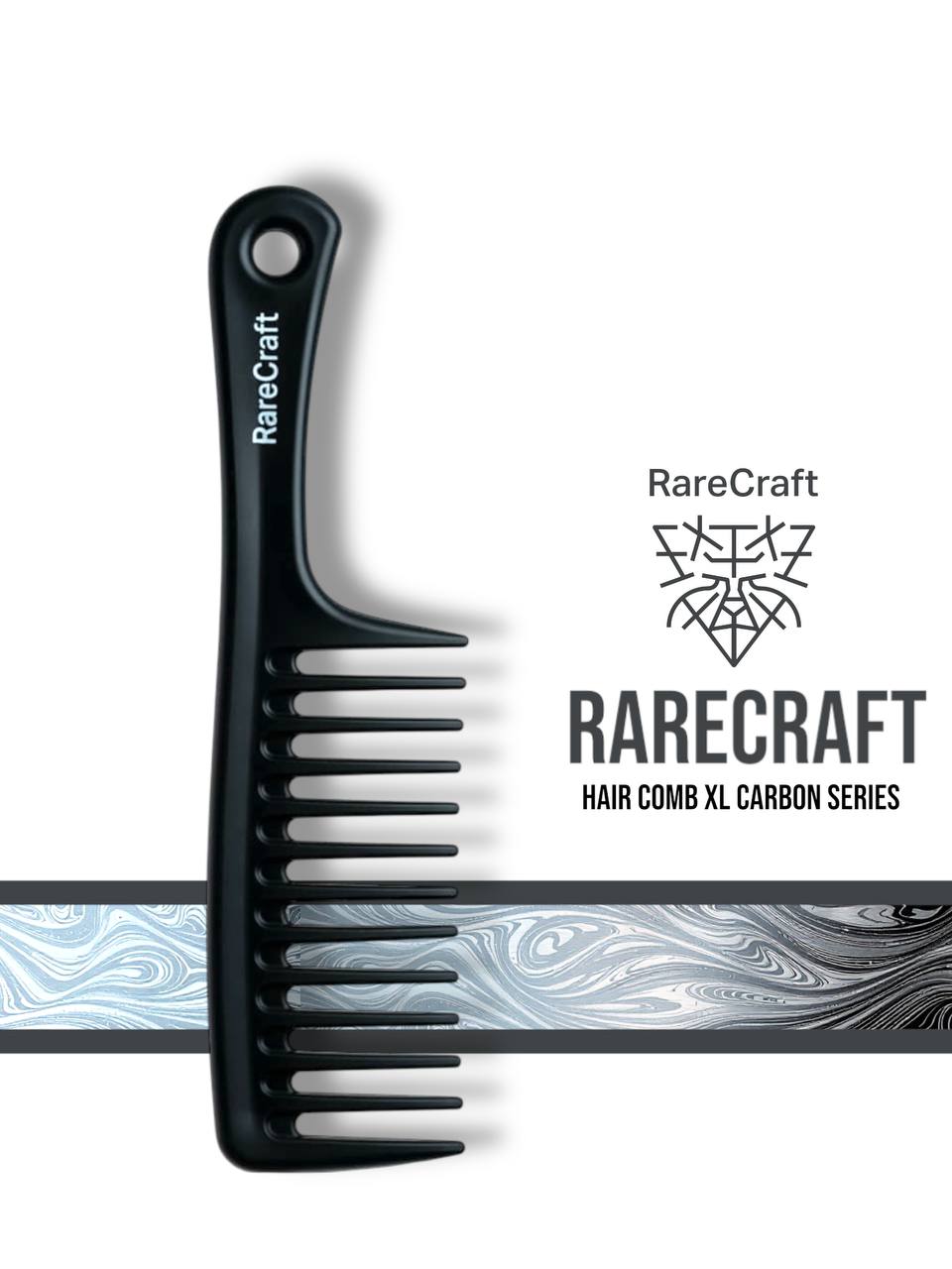 RareCraft Hair Comb XL Carbon Series - Lockhart's Authentic Grooming Company, LLC